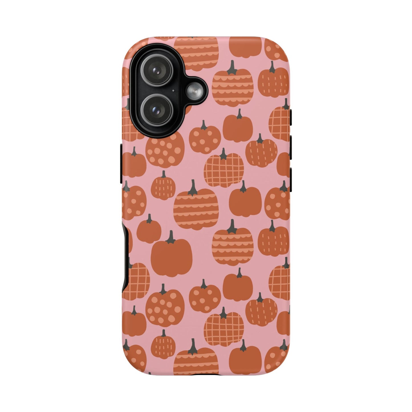 Fall Pumpkins with Pink Background - iPhone Case