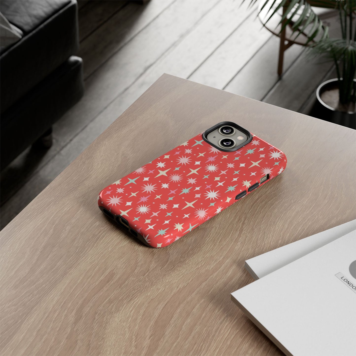 Red Christmas Stars - iPhone Case