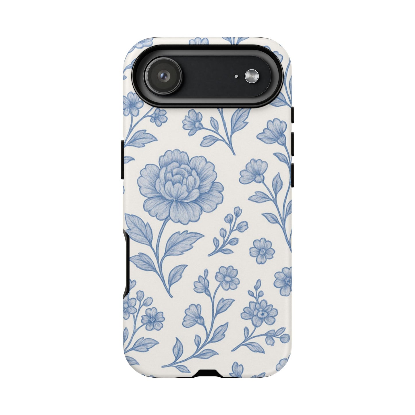 Blue Tea Vintage Florals - iPhone Case