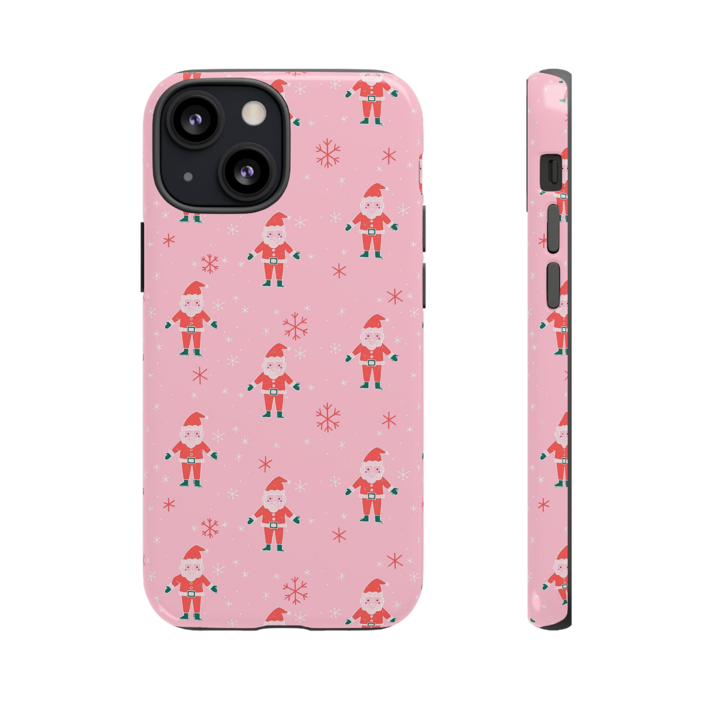 Pink Santa Pattern - iPhone Case