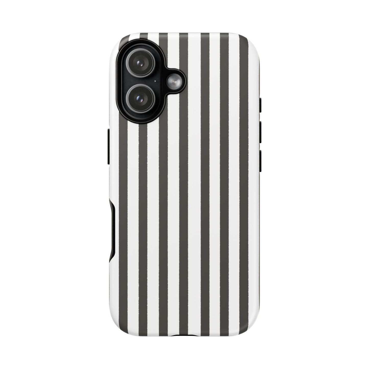 Halloween Black and White Vertical Stripes - iPhone Case