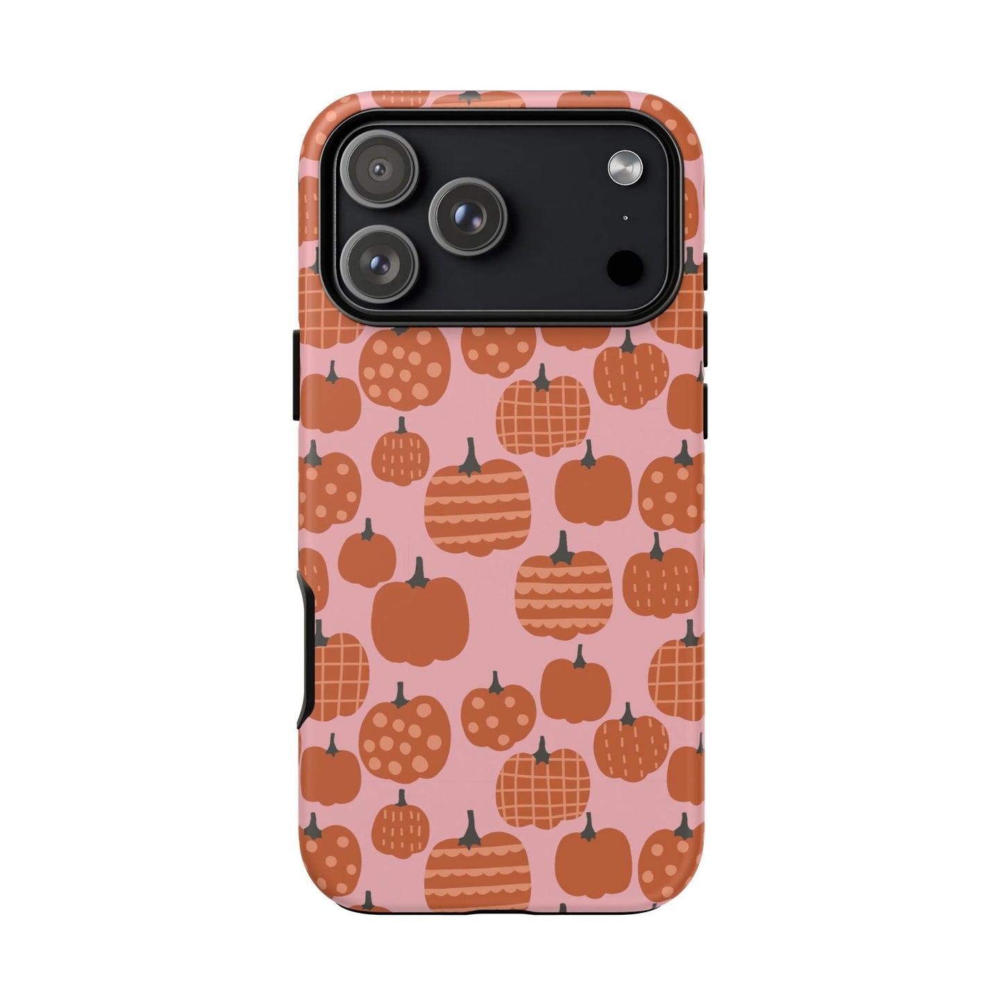 Fall Pumpkins with Pink Background - iPhone Case