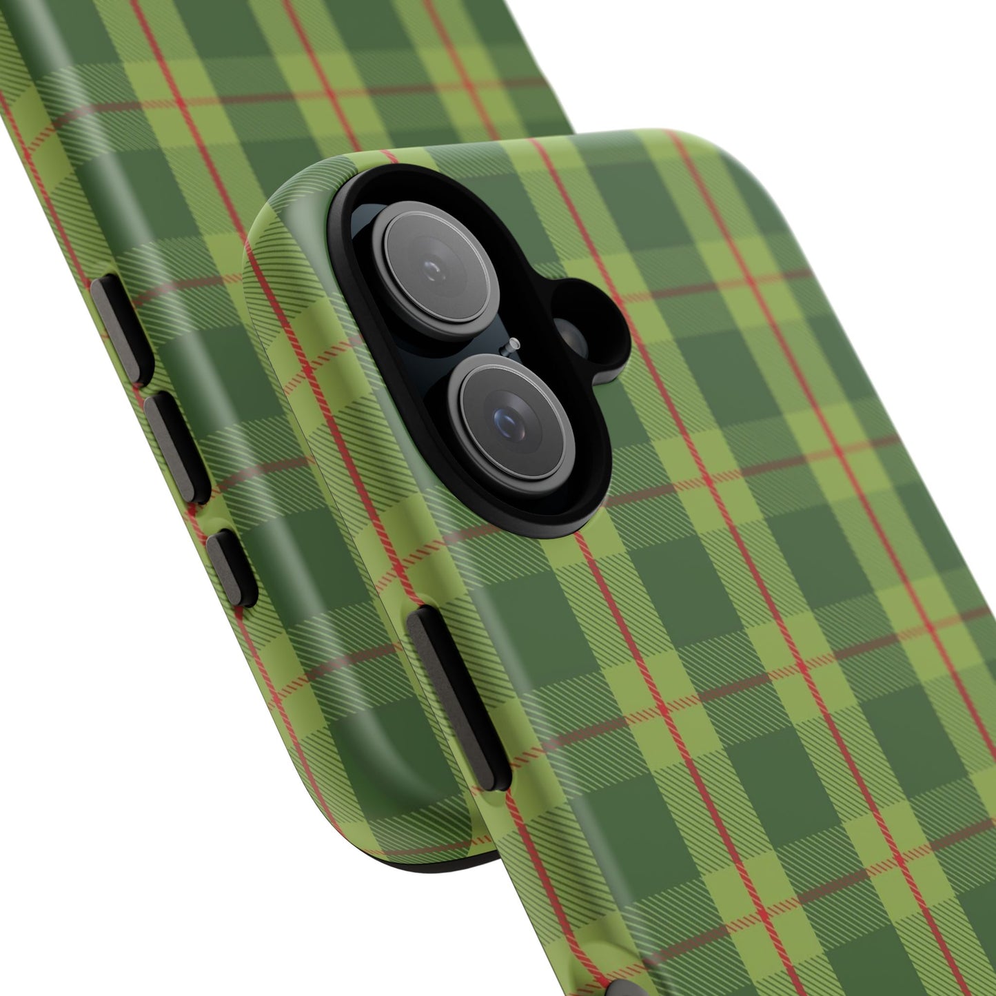Green and Red Christmas Plaid Pattern - iPhone Case