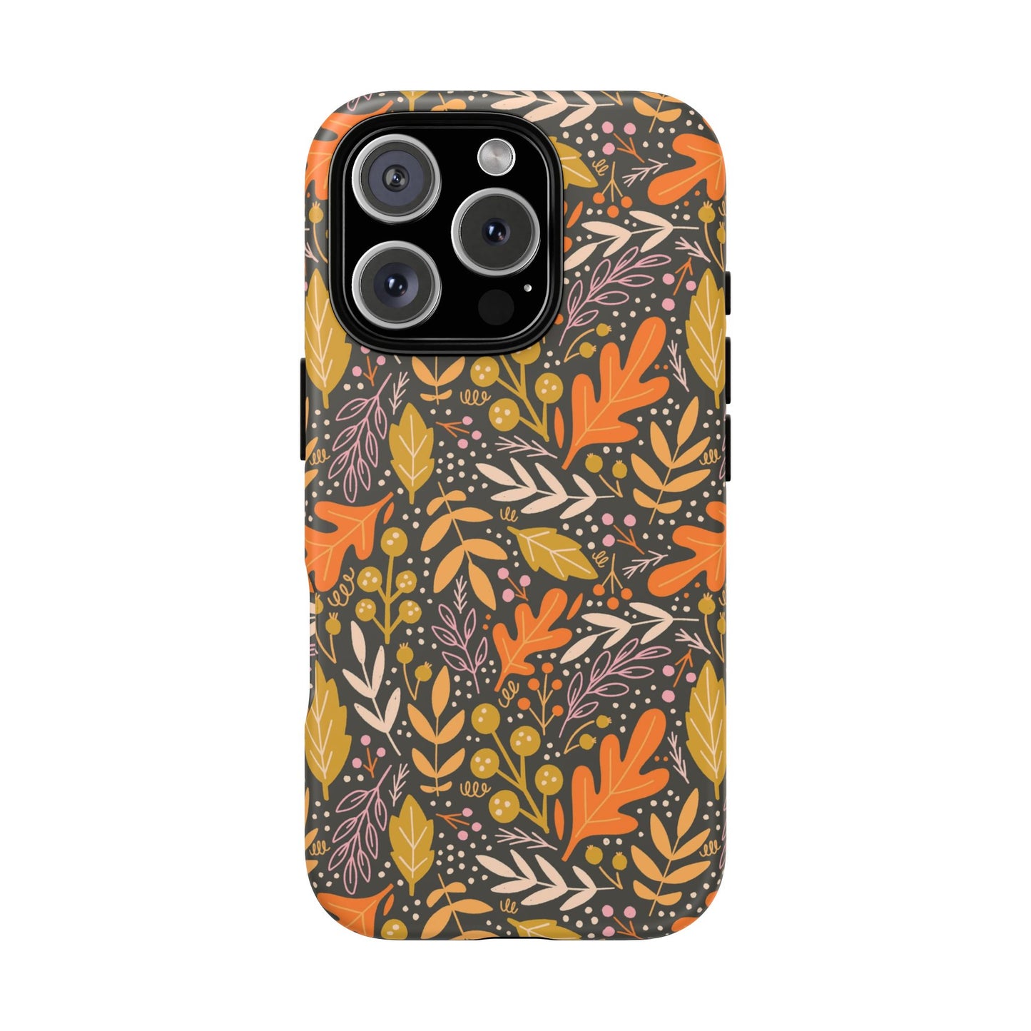 Dark Fall Foliage Leaves - iPhone Case