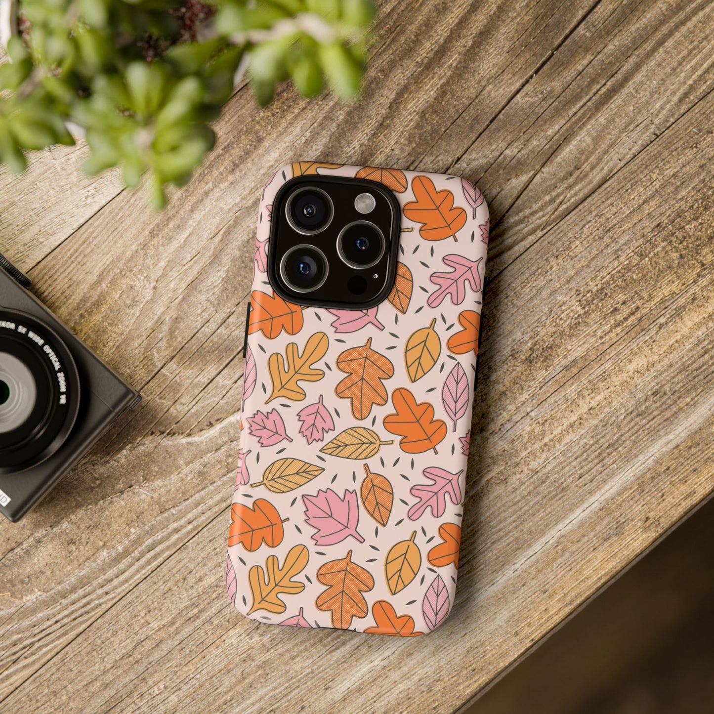 Doodled Fall Leaves - iPhone Case
