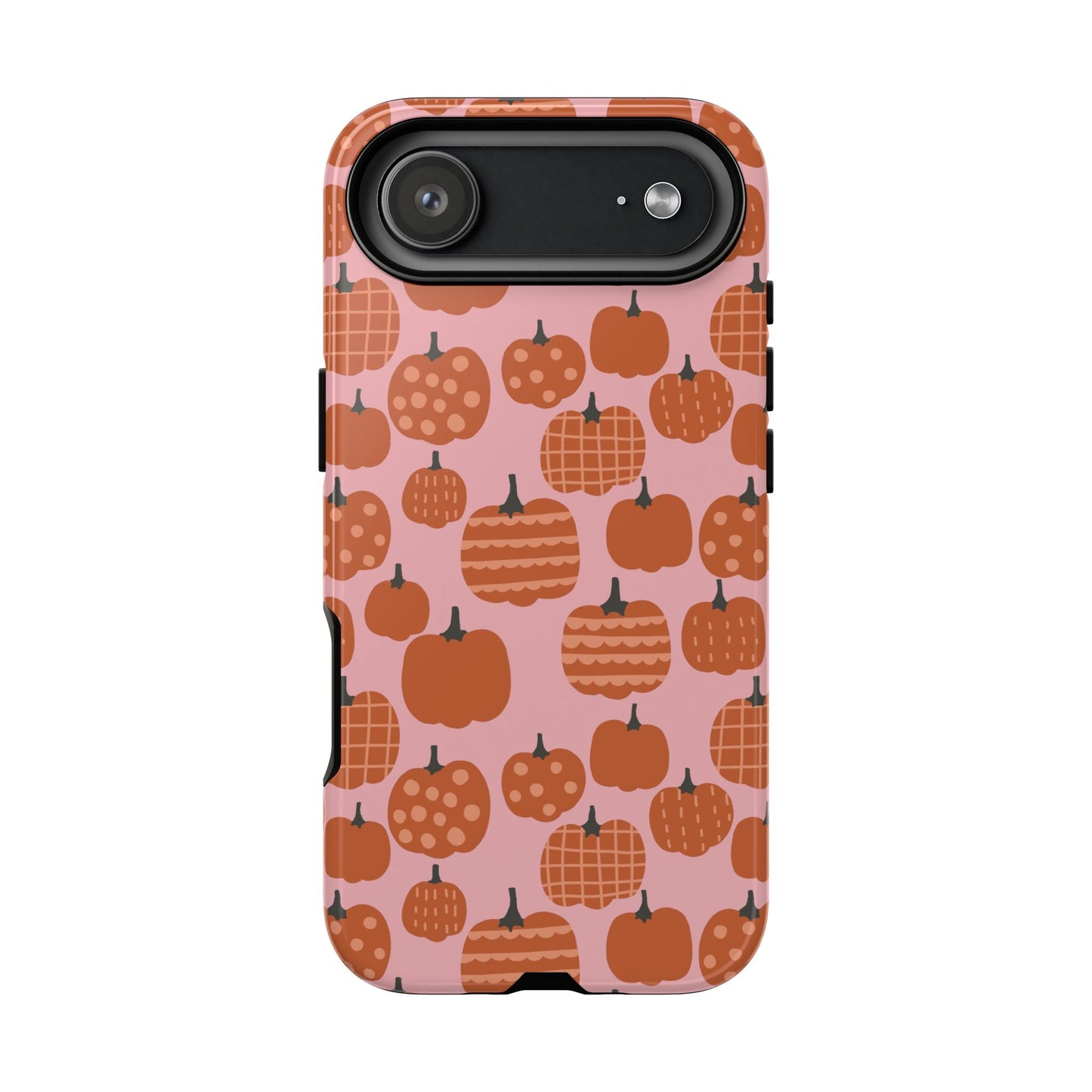Fall Pumpkins with Pink Background - iPhone Case