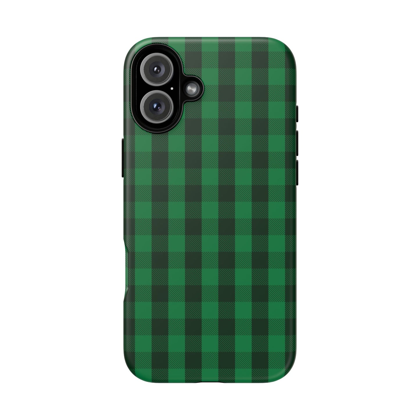Dark Green Christmas Gingham - iPhone Case