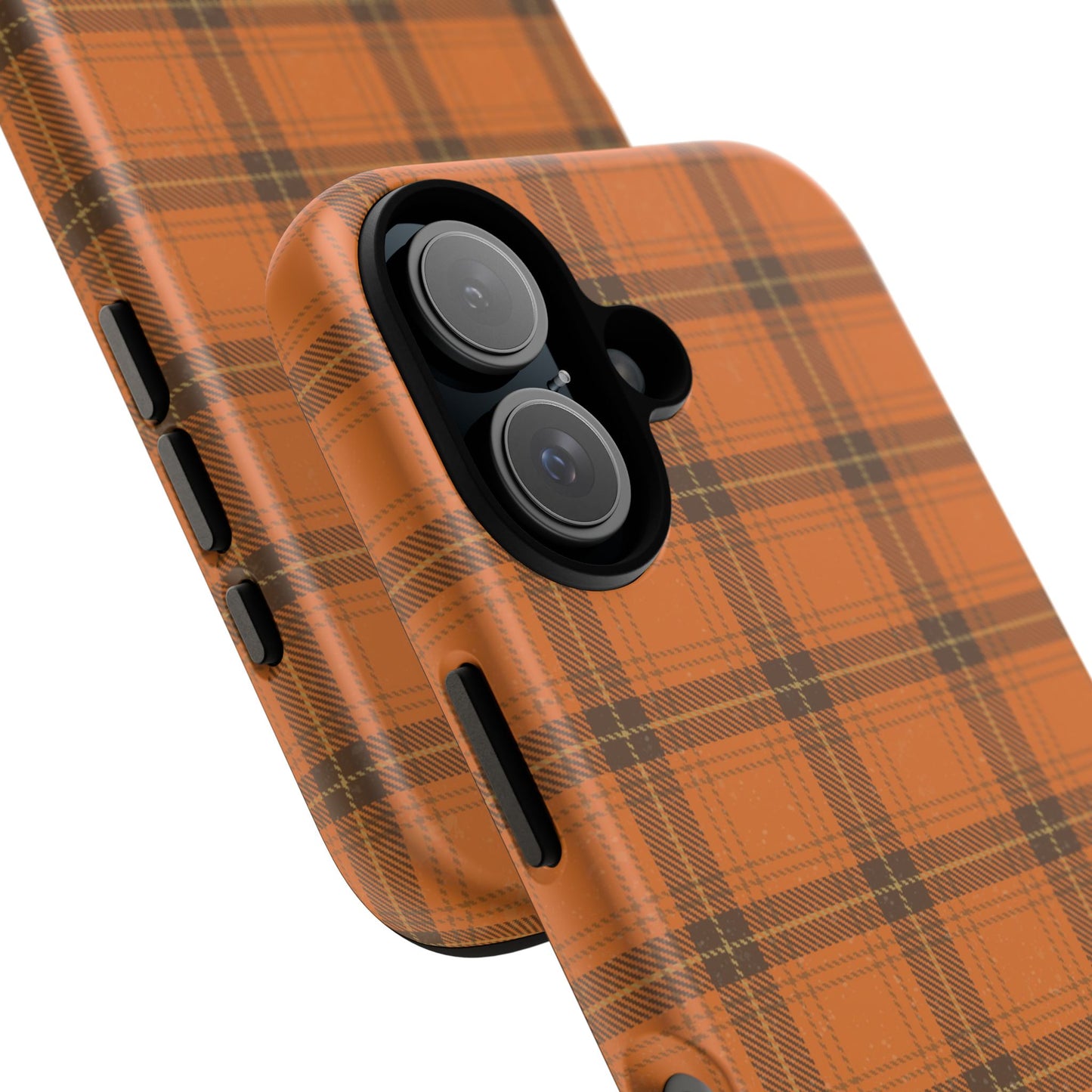 Autumn Orange Plaid - iPhone Case
