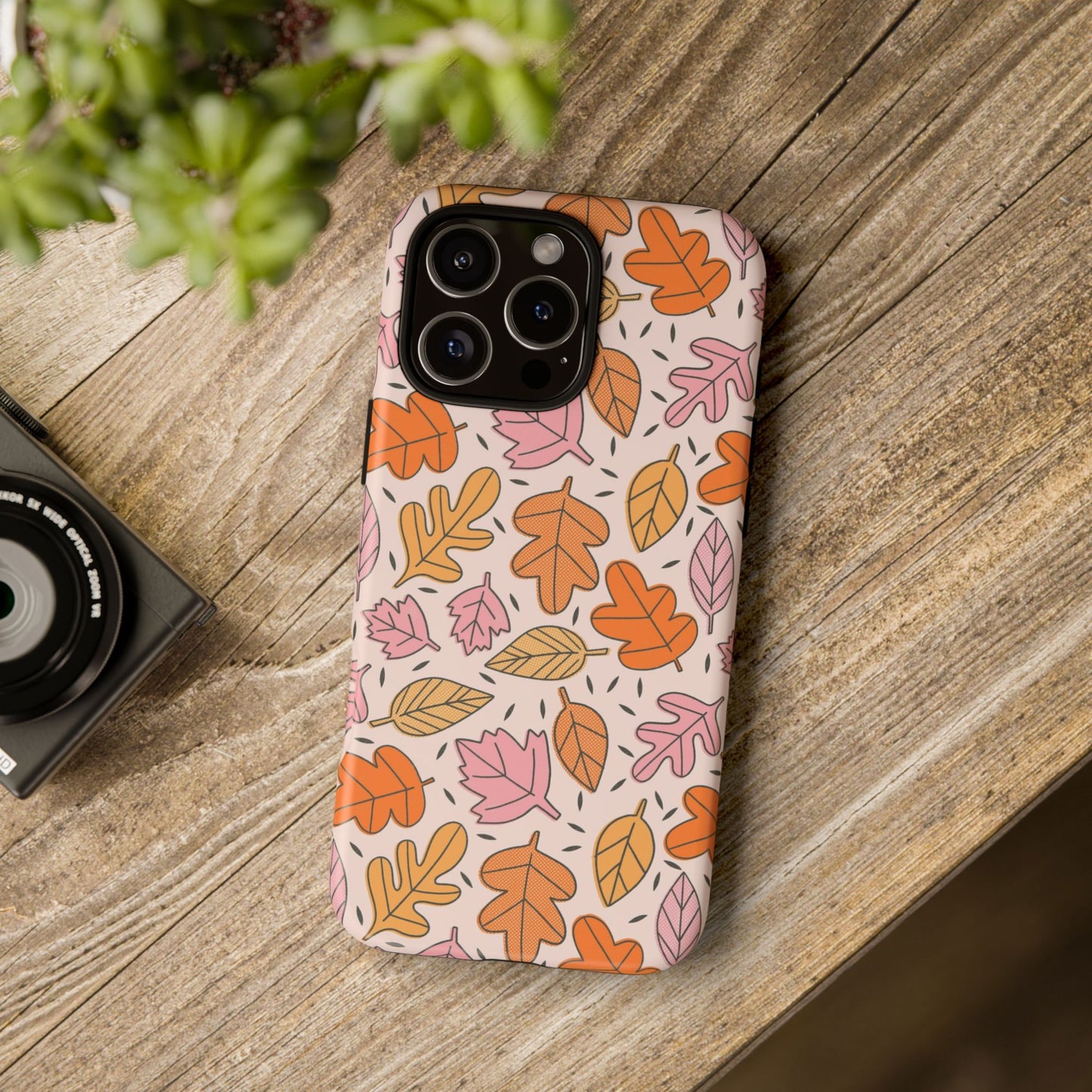 Doodled Fall Leaves - iPhone Case