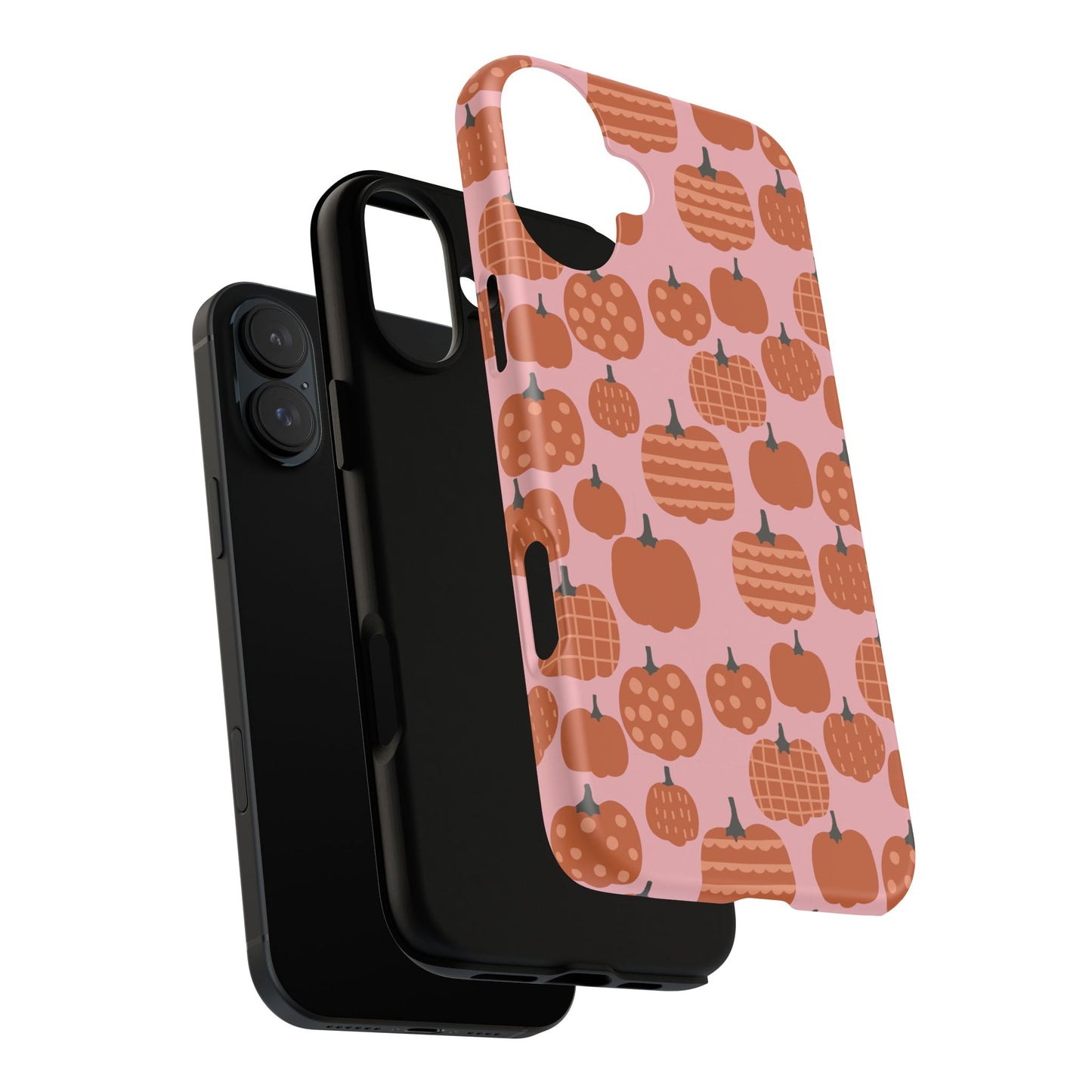 Fall Pumpkins with Pink Background - iPhone Case