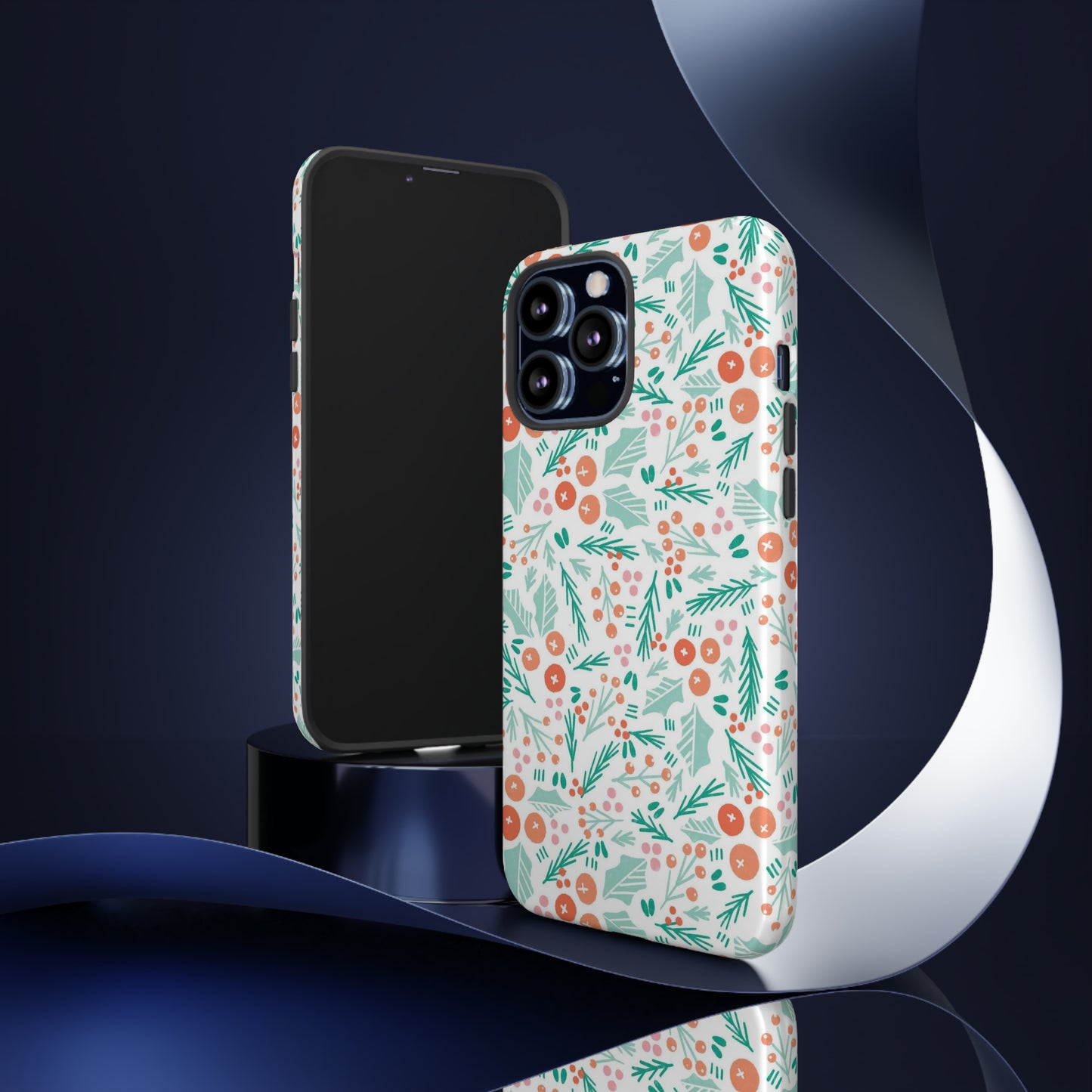 Christmas Boho Holly Pattern - iPhone Case