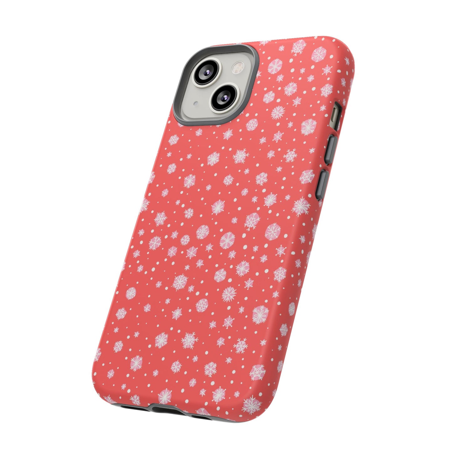 Winter Christmas Snowflakes Red - iPhone Case