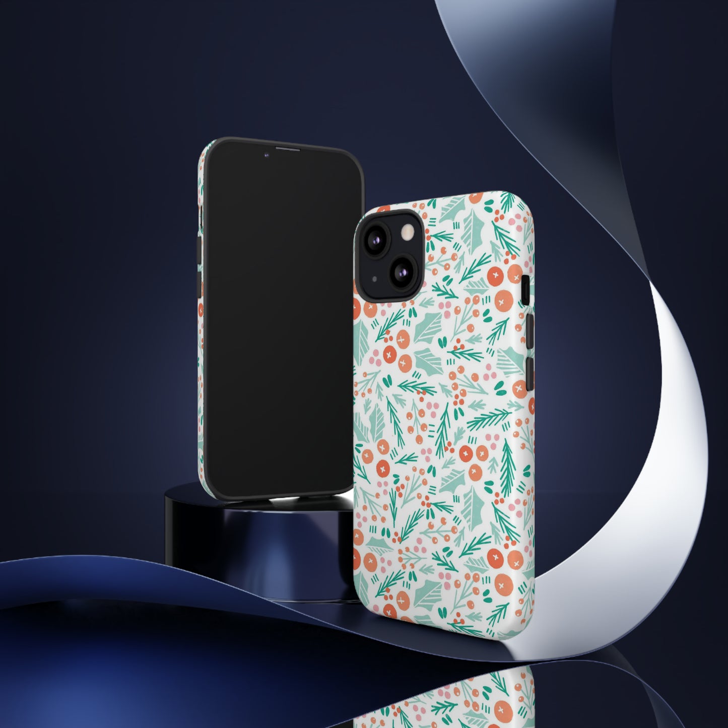 Christmas Boho Holly Pattern - iPhone Case