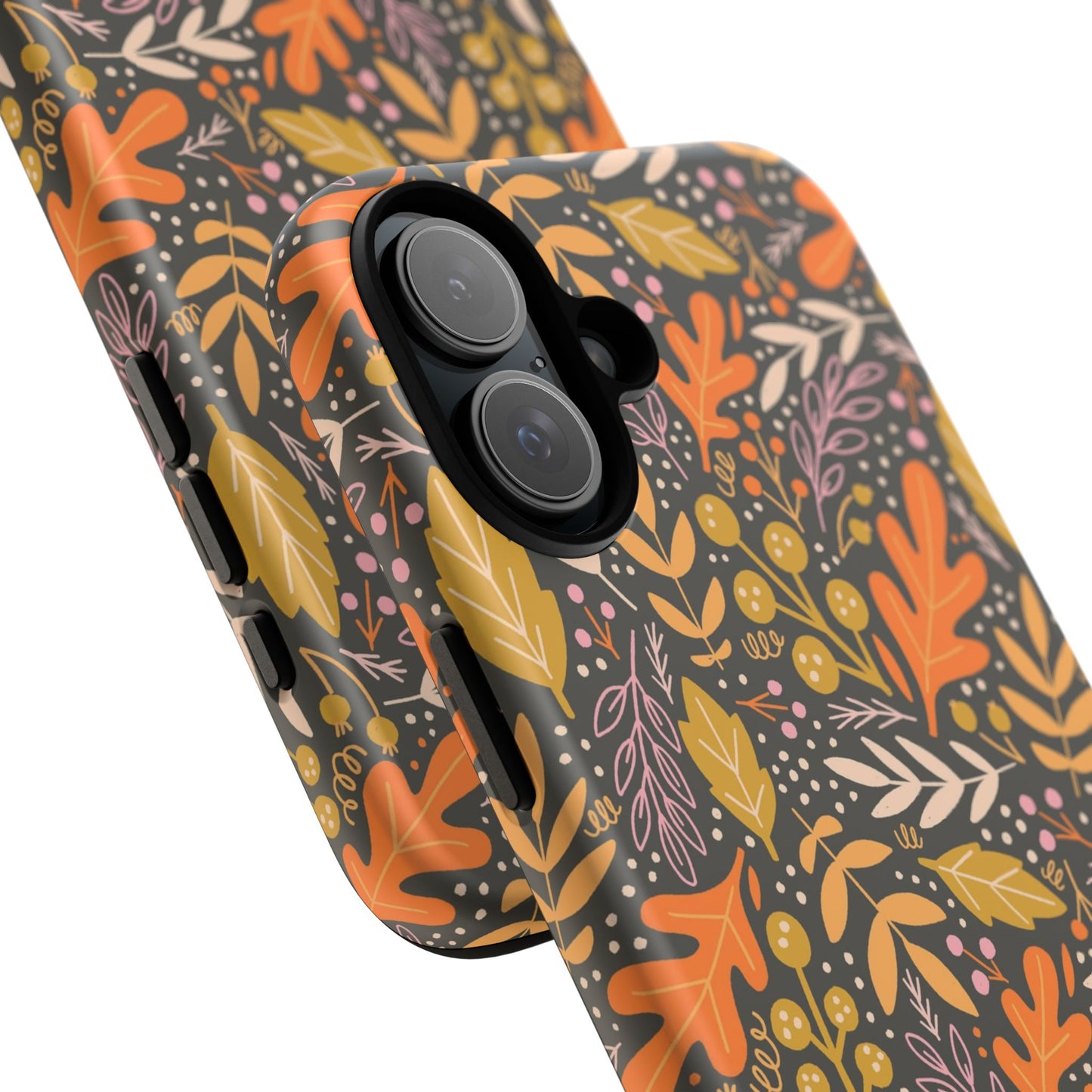 Dark Fall Foliage Leaves - iPhone Case