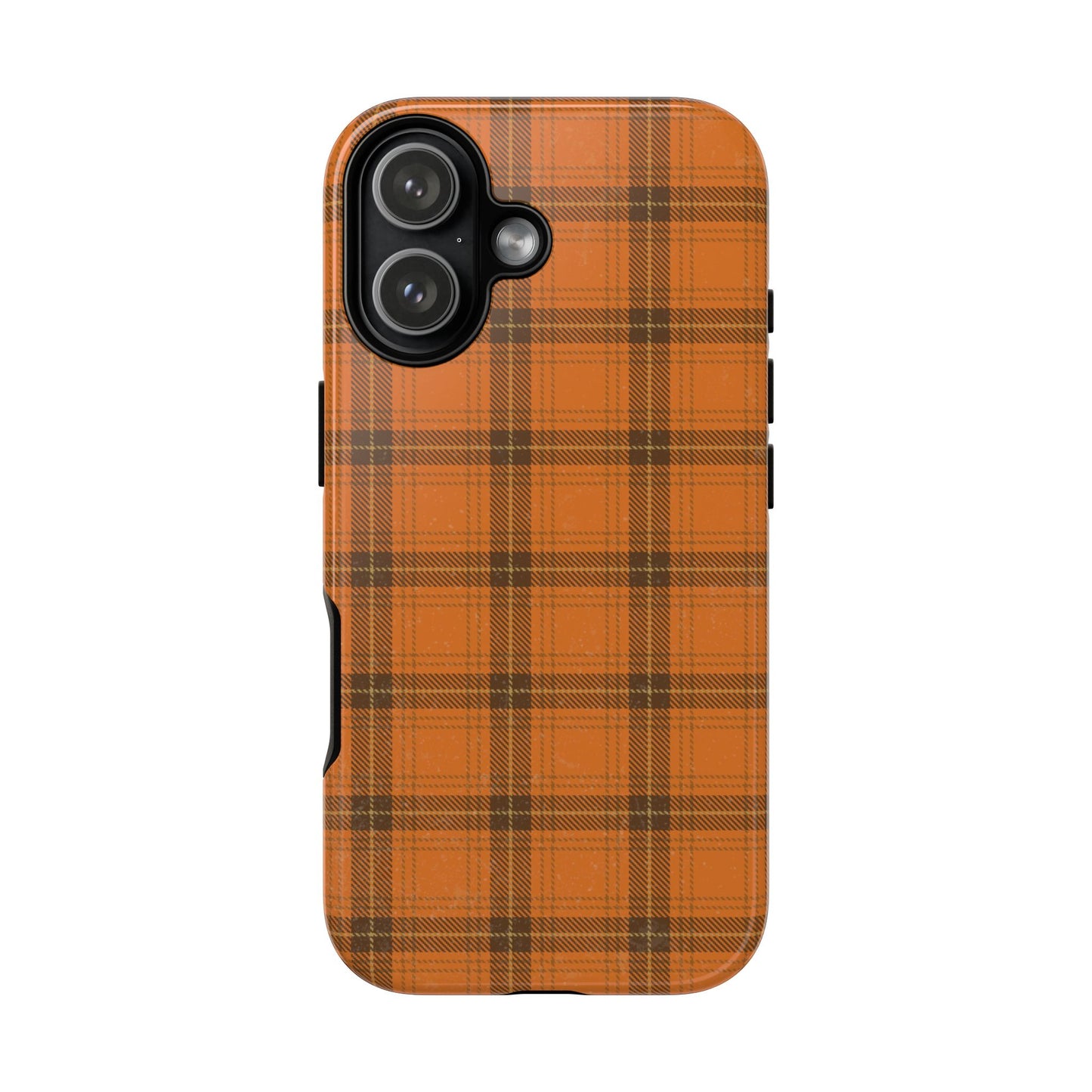 Autumn Orange Plaid - iPhone Case