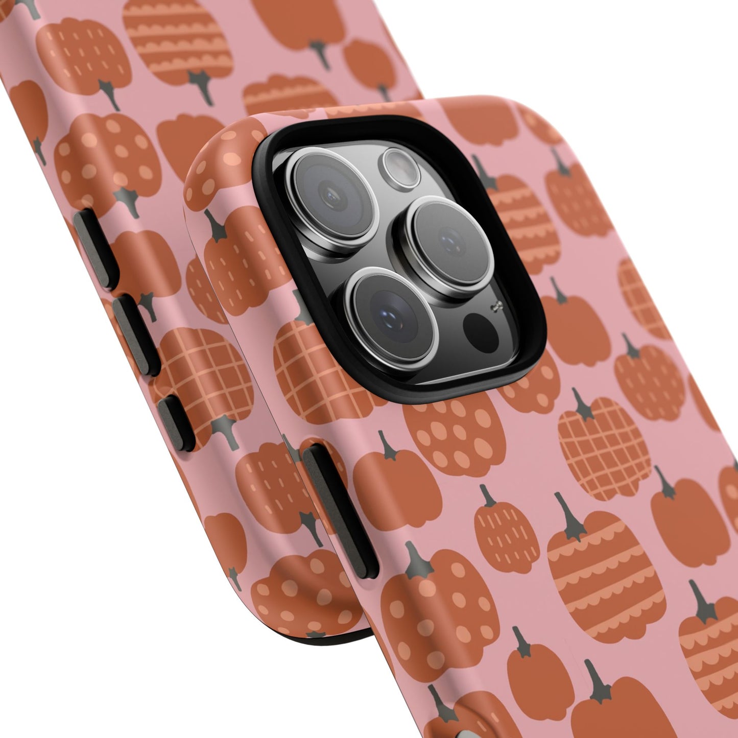 Fall Pumpkins with Pink Background - iPhone Case
