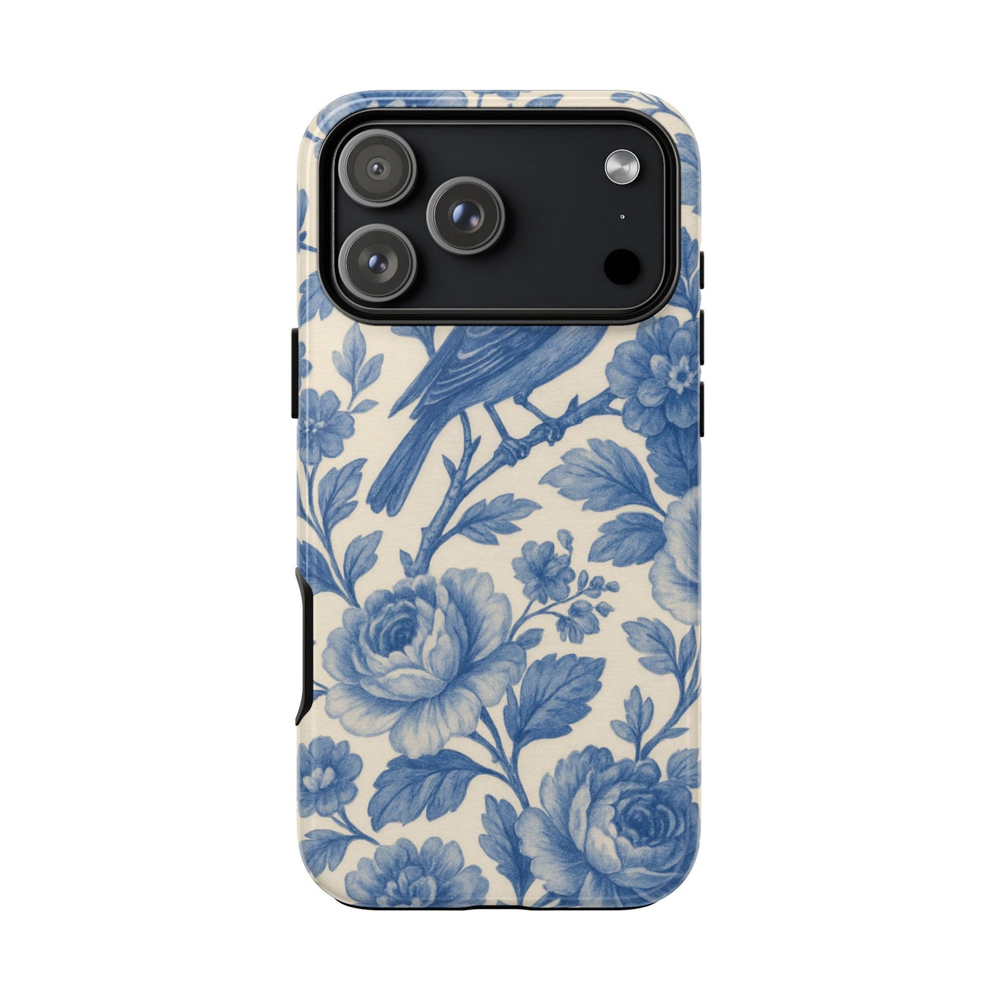 Blue Bird Vintage Florals - iPhone Case
