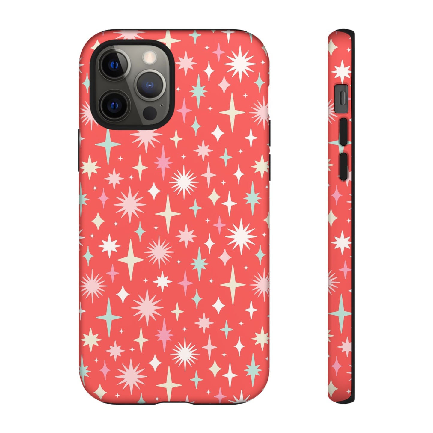 Red Christmas Stars - iPhone Case