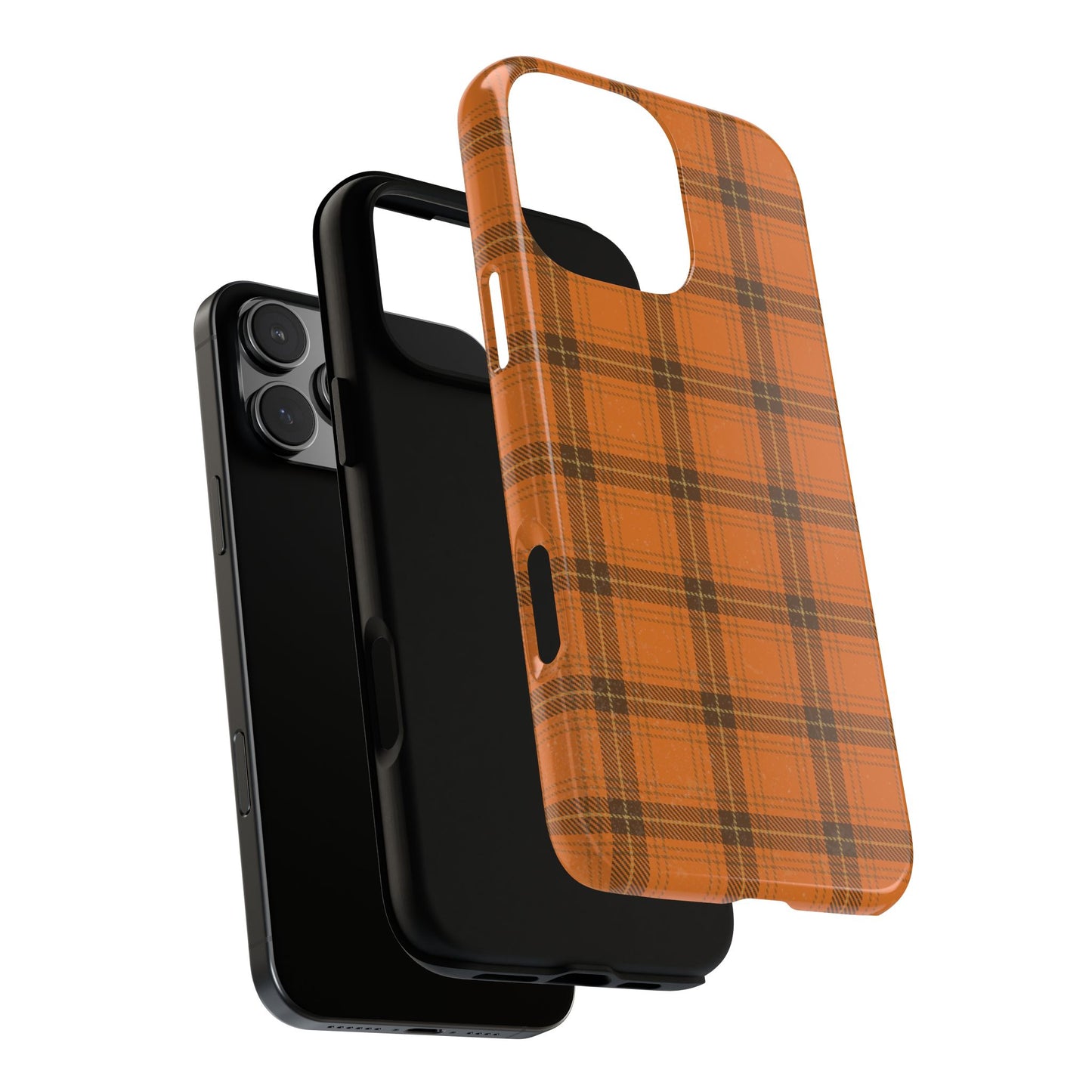 Autumn Orange Plaid - iPhone Case