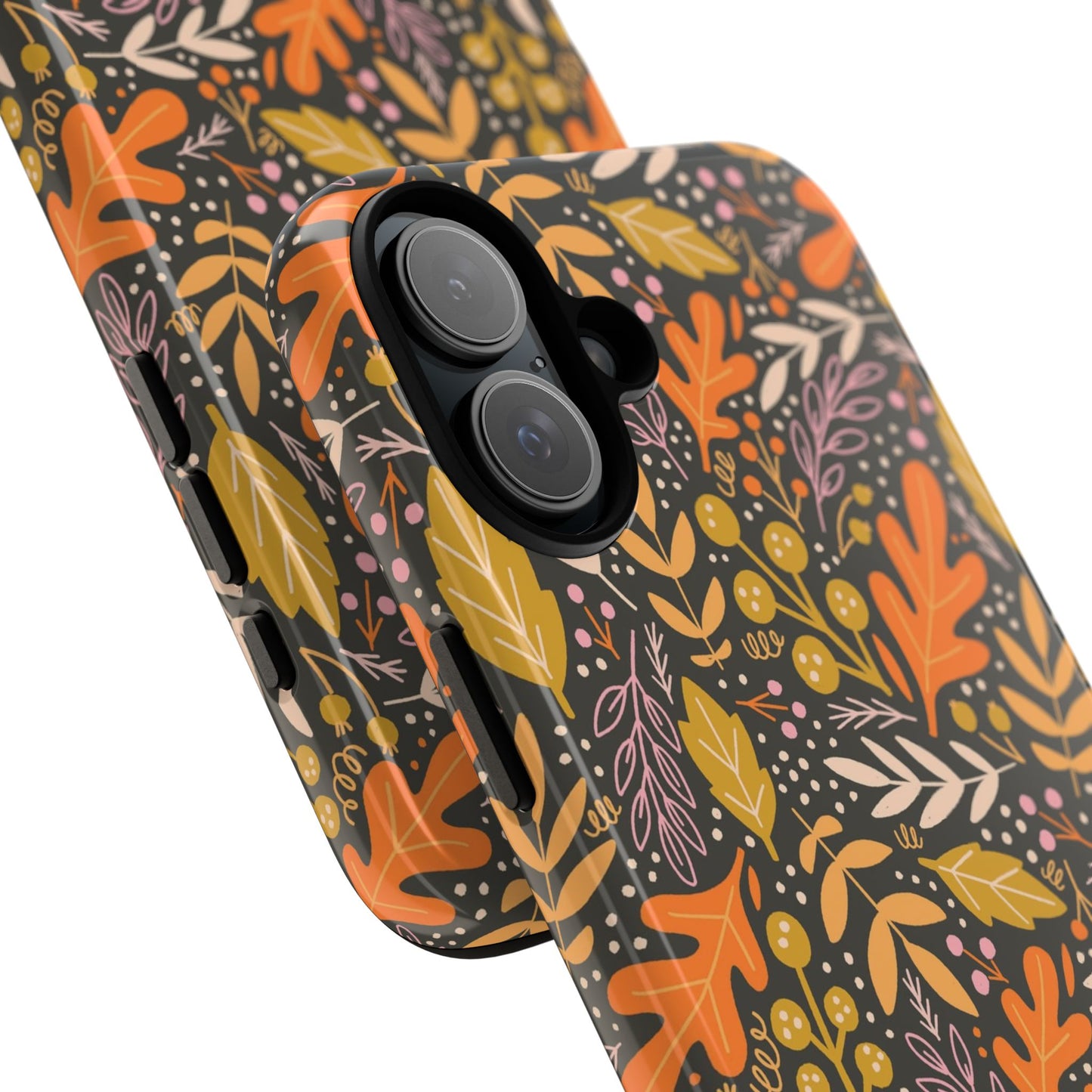 Dark Fall Foliage Leaves - iPhone Case