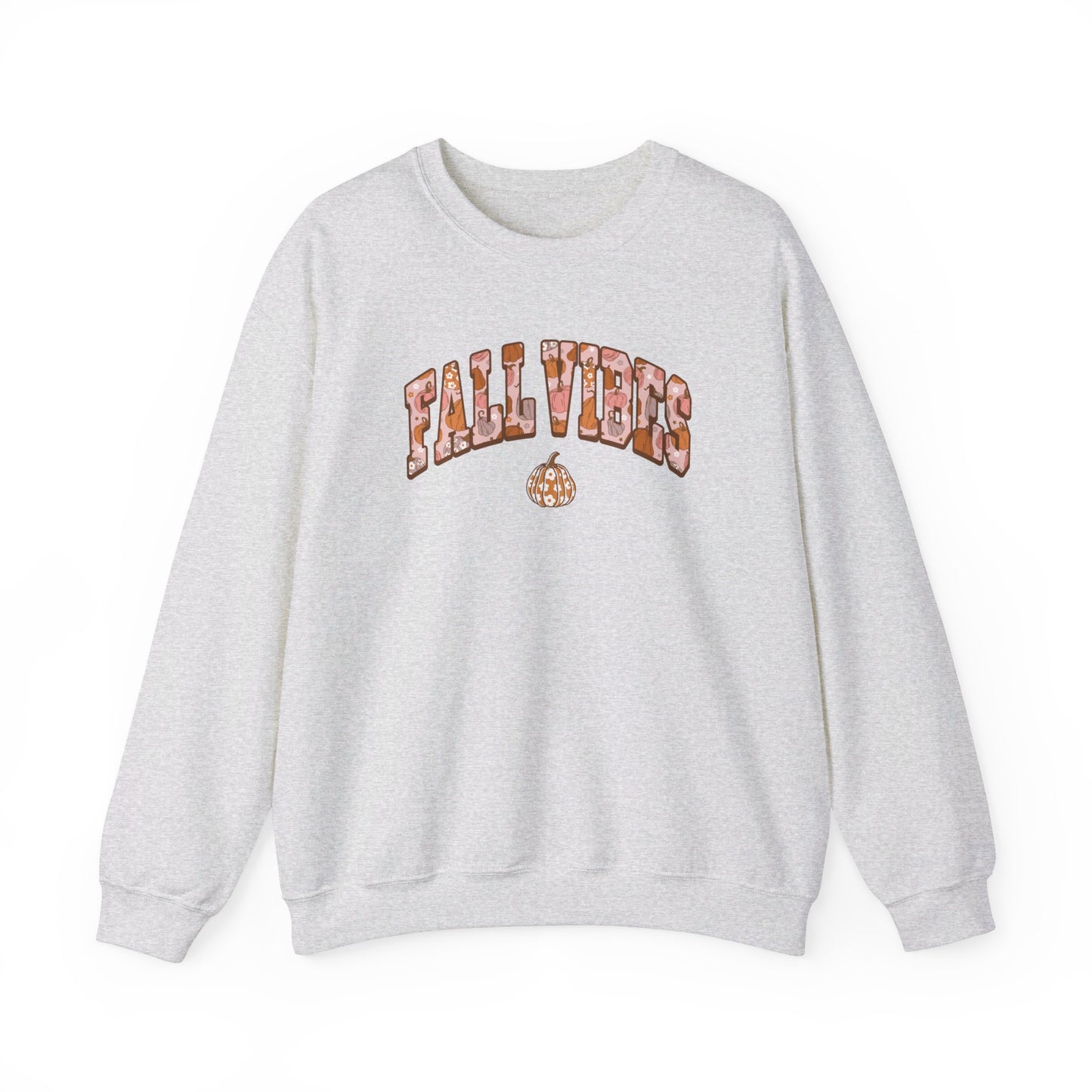 Fall Vibes - Sporty Pumpkin Autumn Sweatshirt - Unisex Heavy Blend™ Crewneck Sweatshirt