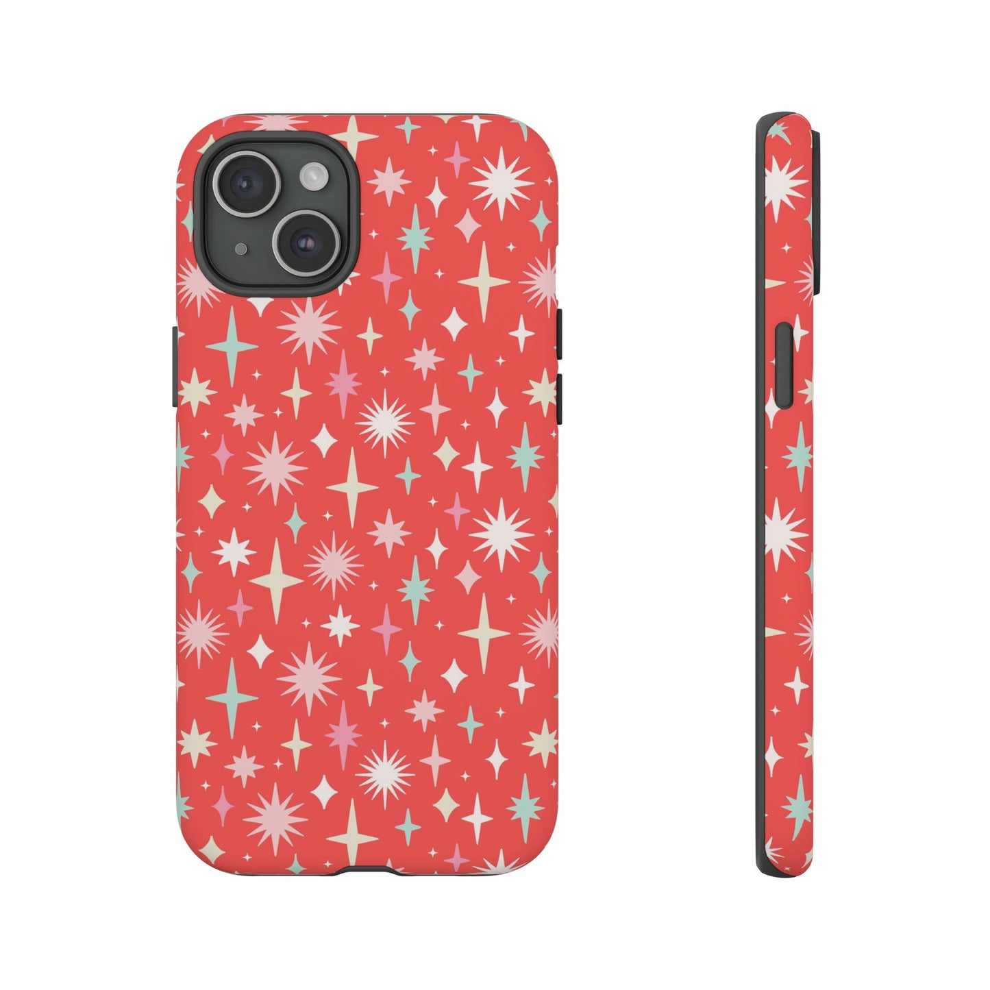 Red Christmas Stars - iPhone Case