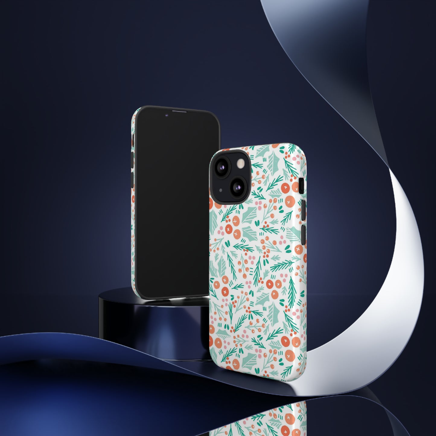 Christmas Boho Holly Pattern - iPhone Case