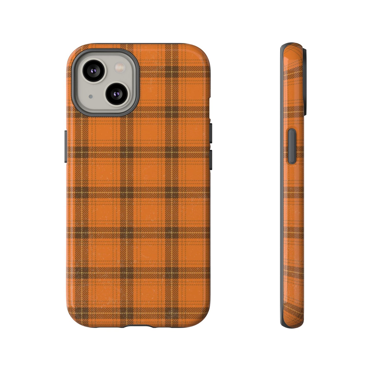 Autumn Orange Plaid - iPhone Case