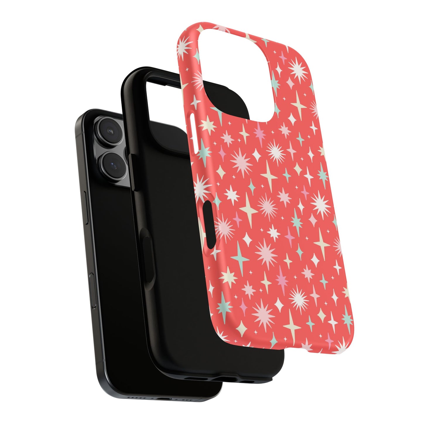Red Christmas Stars - iPhone Case