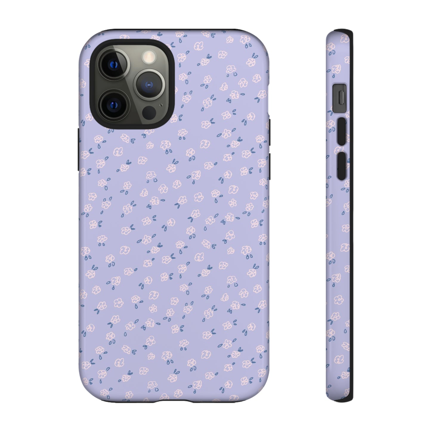 Lavender Flower Scribbles - iPhone Case