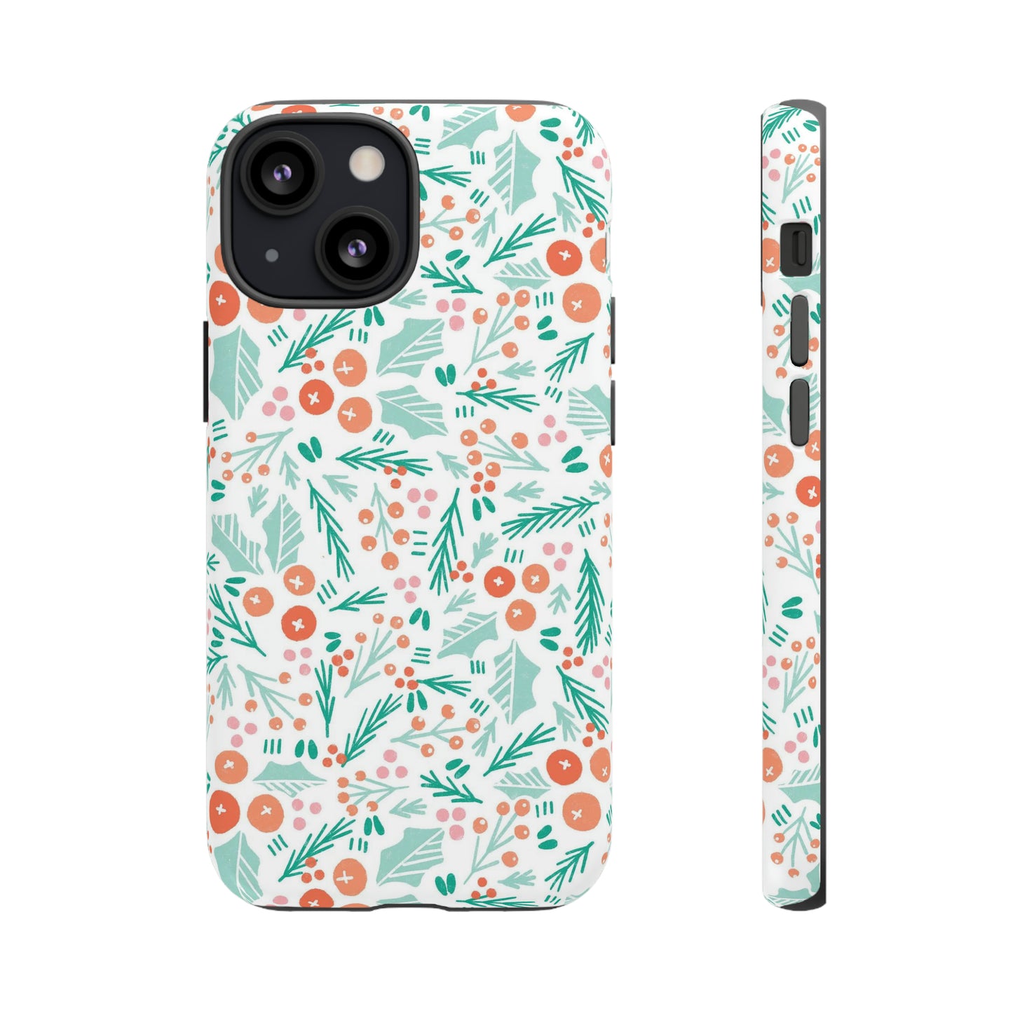 Christmas Boho Holly Pattern - iPhone Case