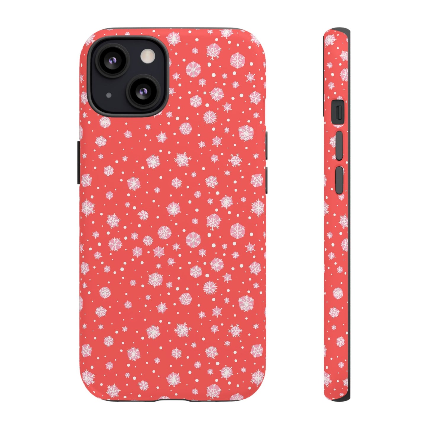 Winter Christmas Snowflakes Red - iPhone Case