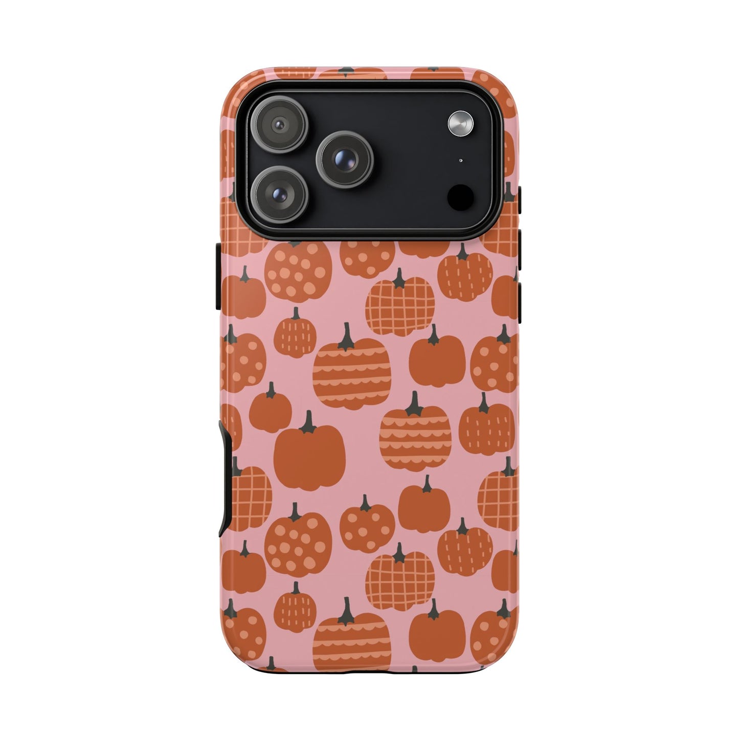 Fall Pumpkins with Pink Background - iPhone Case