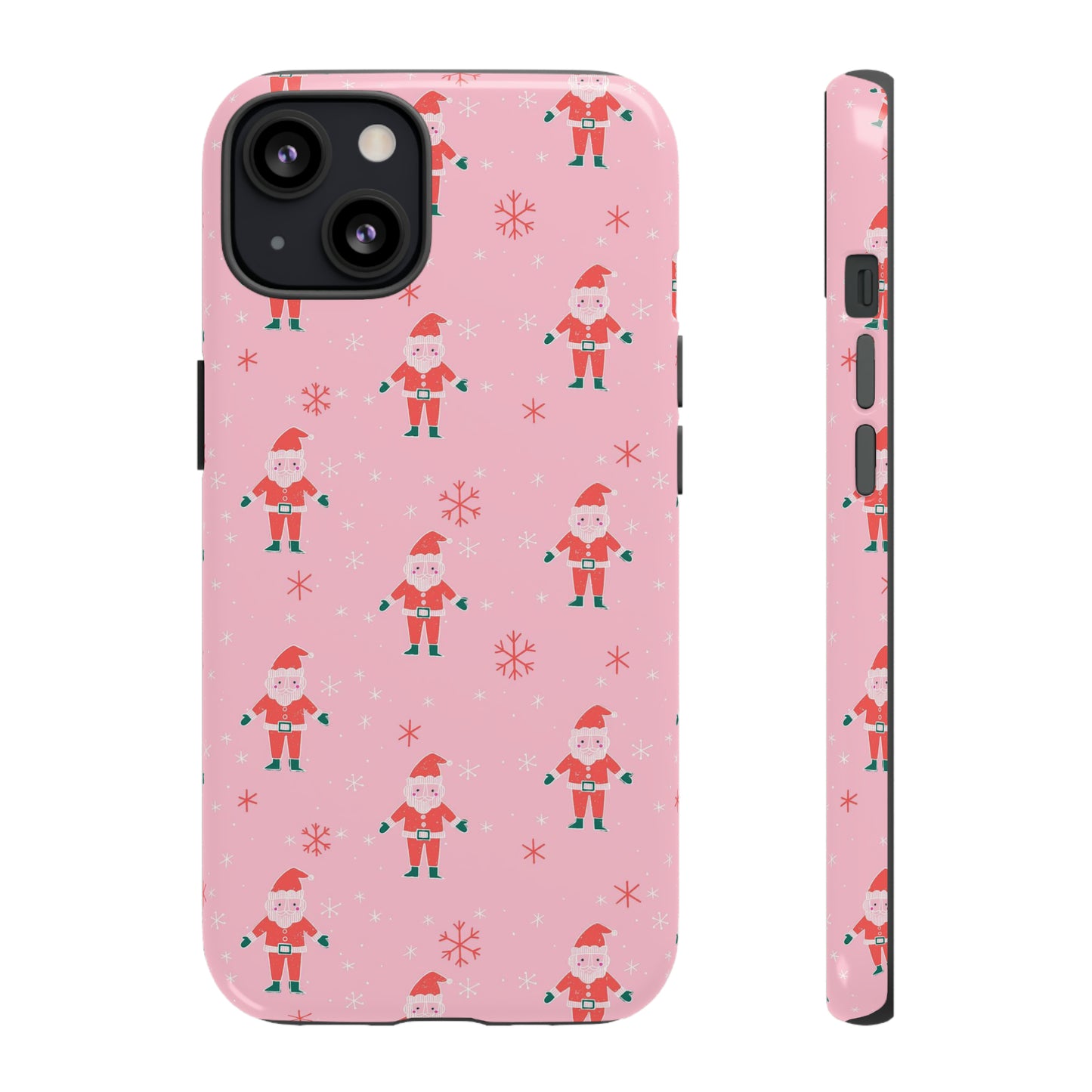 Pink Santa Pattern - iPhone Case