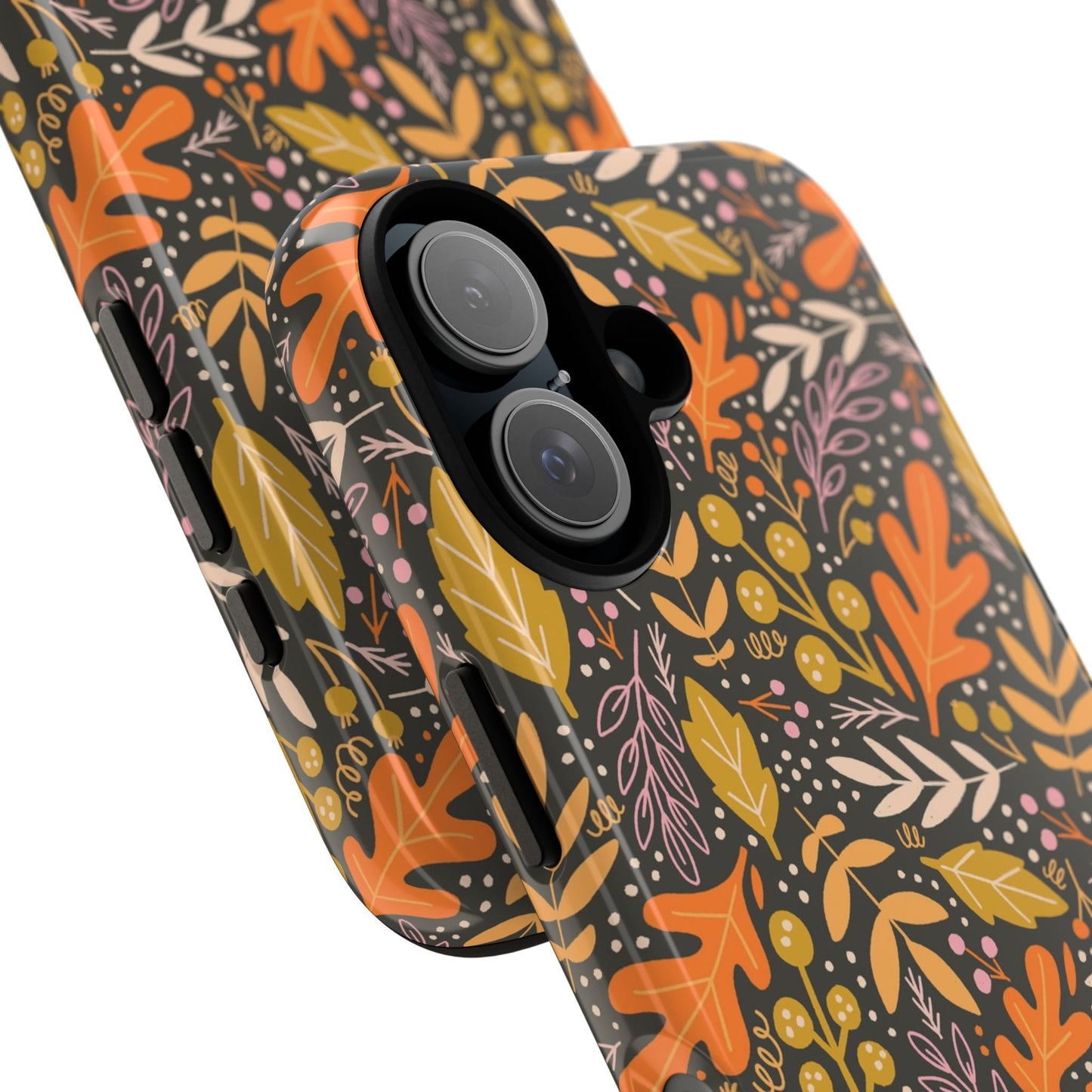 Dark Fall Foliage Leaves - iPhone Case