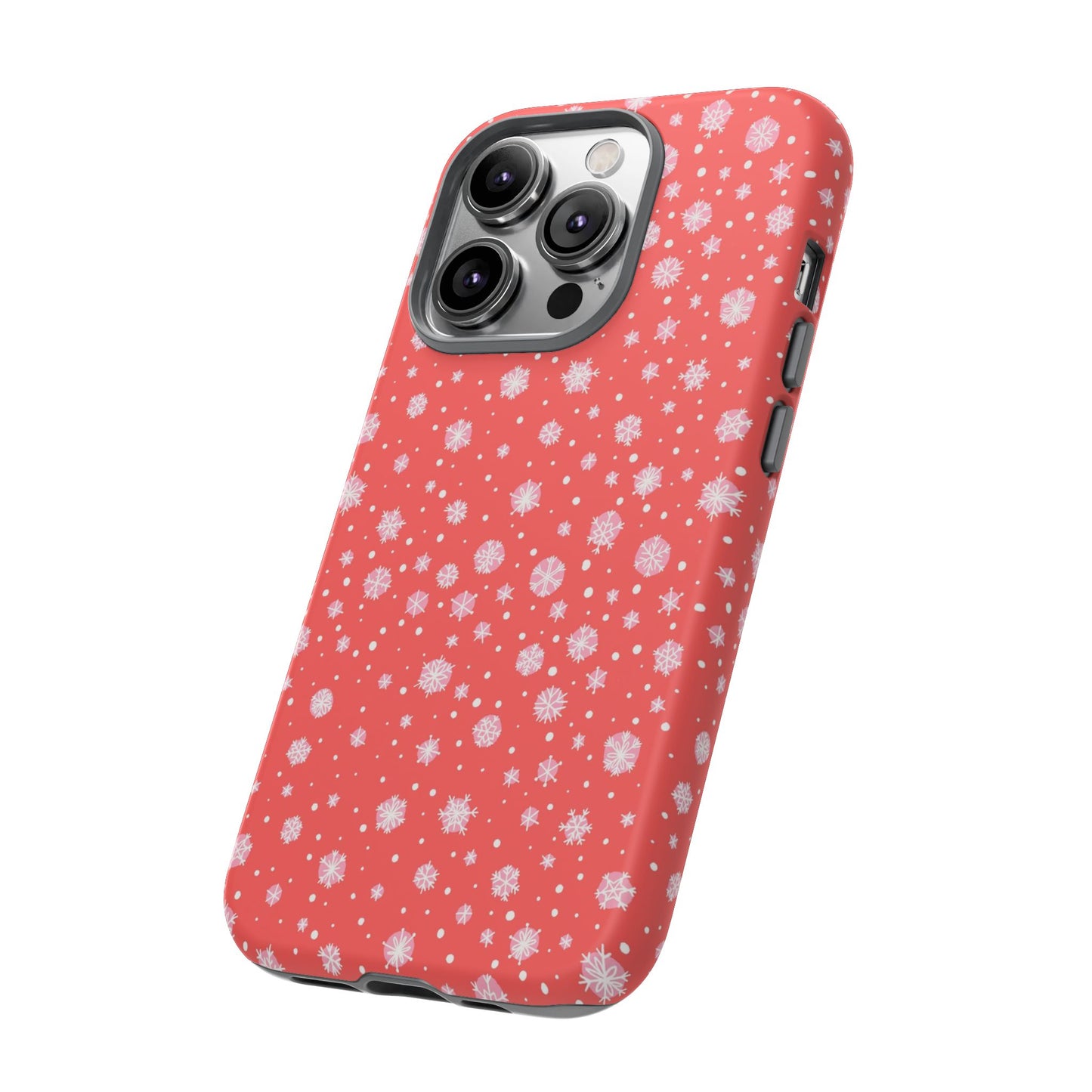 Winter Christmas Snowflakes Red - iPhone Case