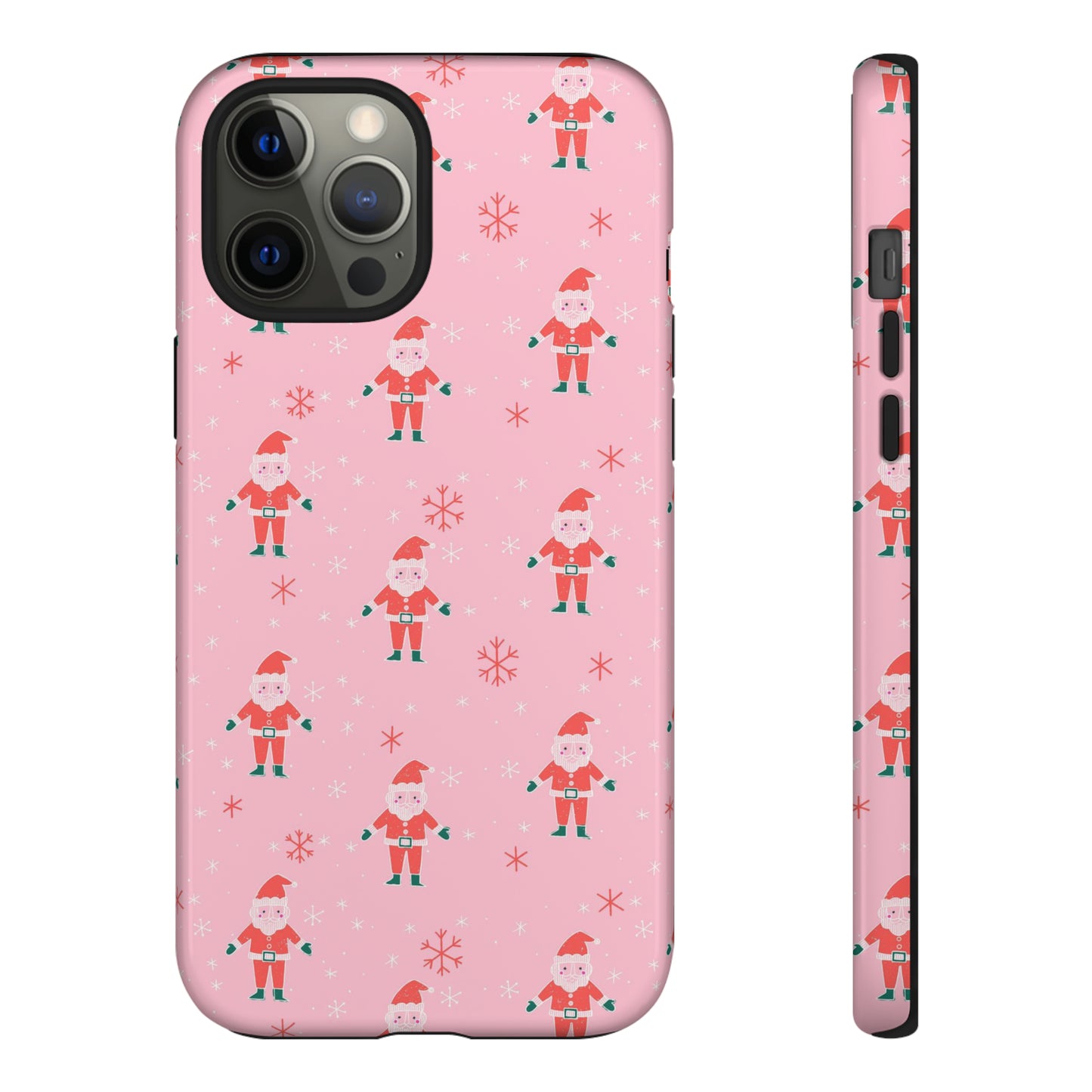 Pink Santa Pattern - iPhone Case