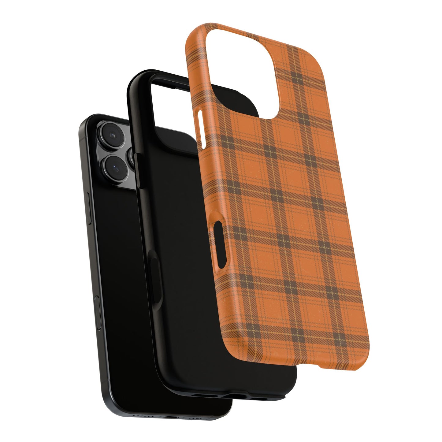 Autumn Orange Plaid - iPhone Case
