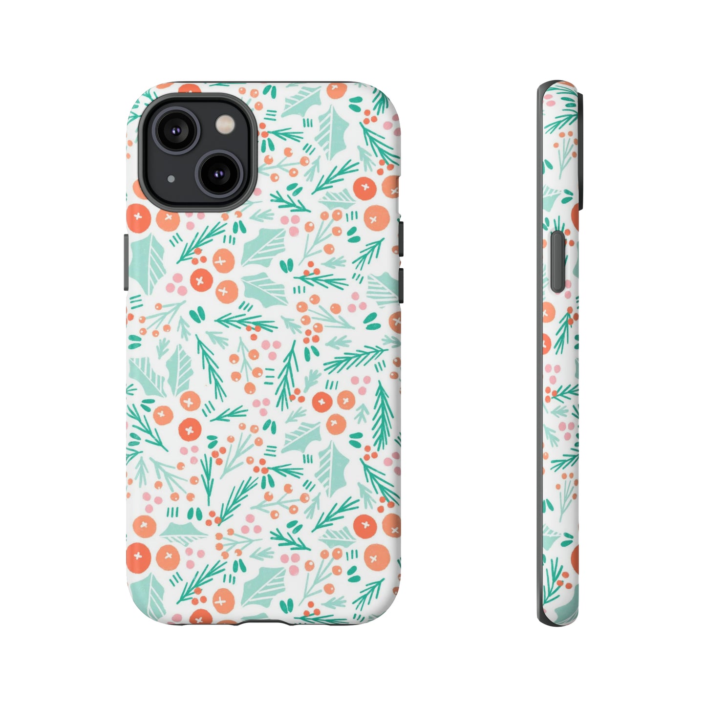 Christmas Boho Holly Pattern - iPhone Case