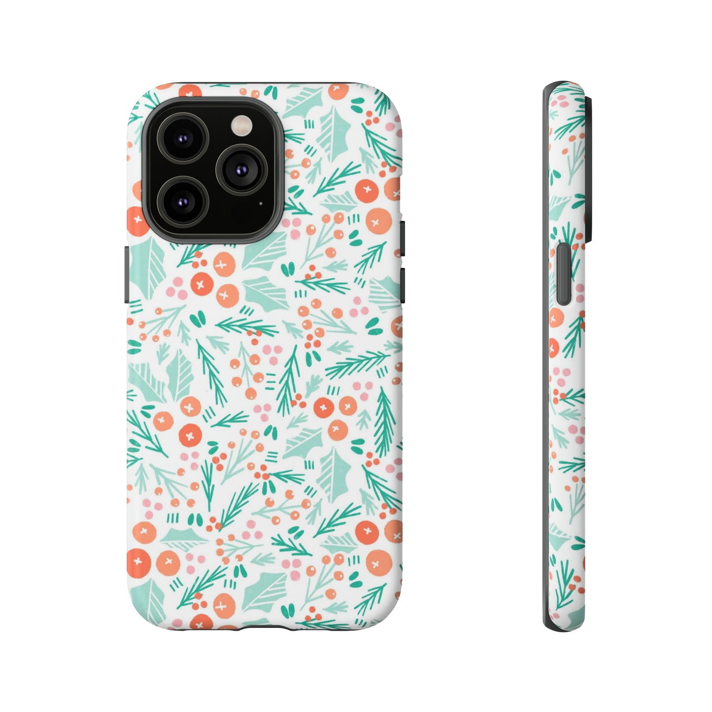 Christmas Boho Holly Pattern - iPhone Case