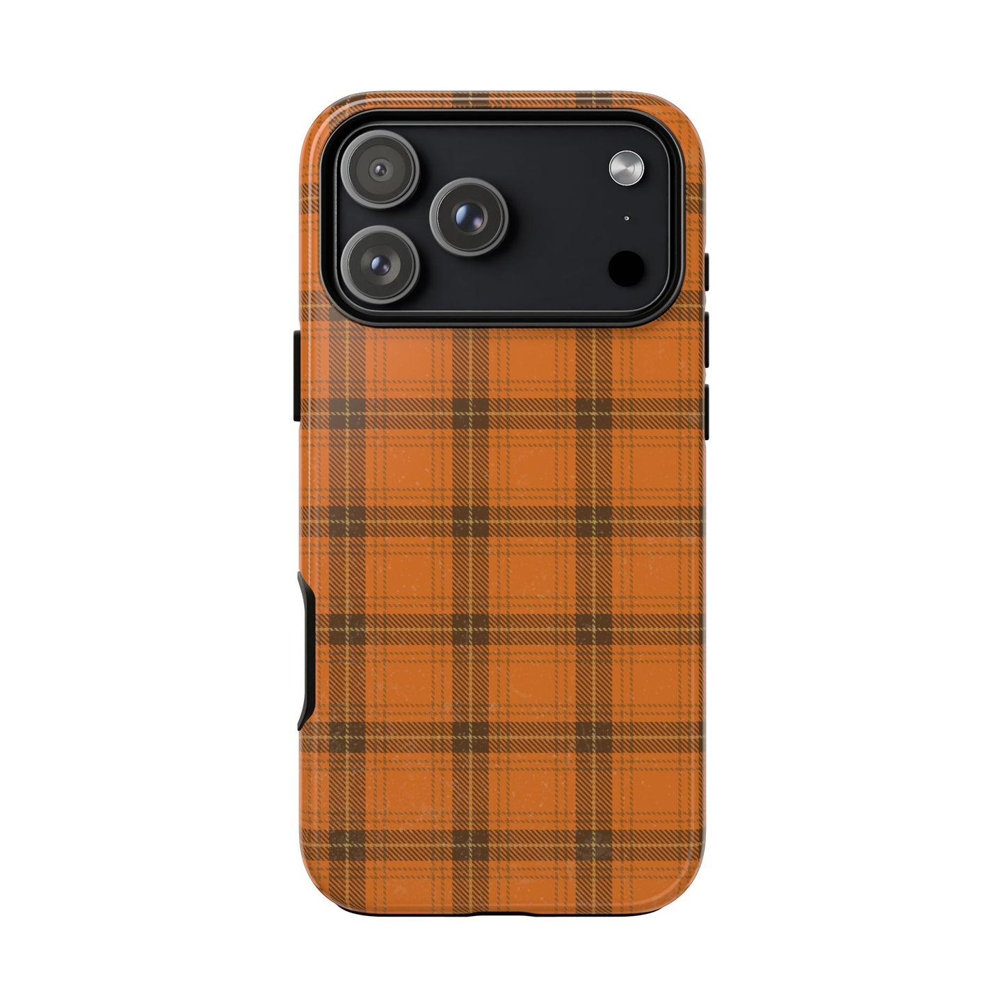 Autumn Orange Plaid - iPhone Case