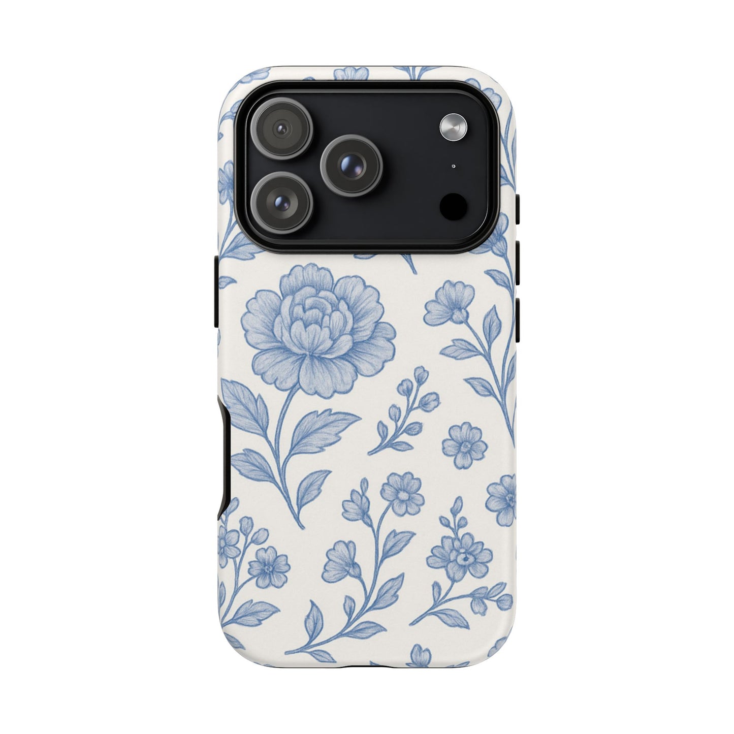 Blue Tea Vintage Florals - iPhone Case