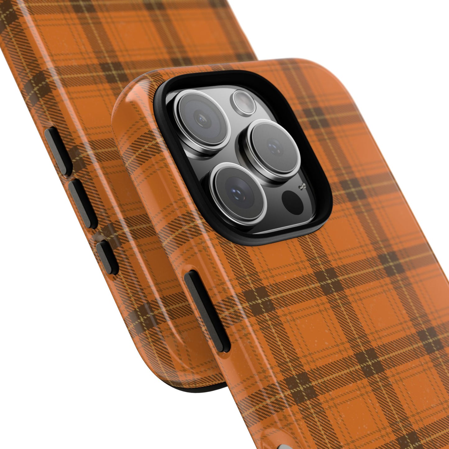 Autumn Orange Plaid - iPhone Case