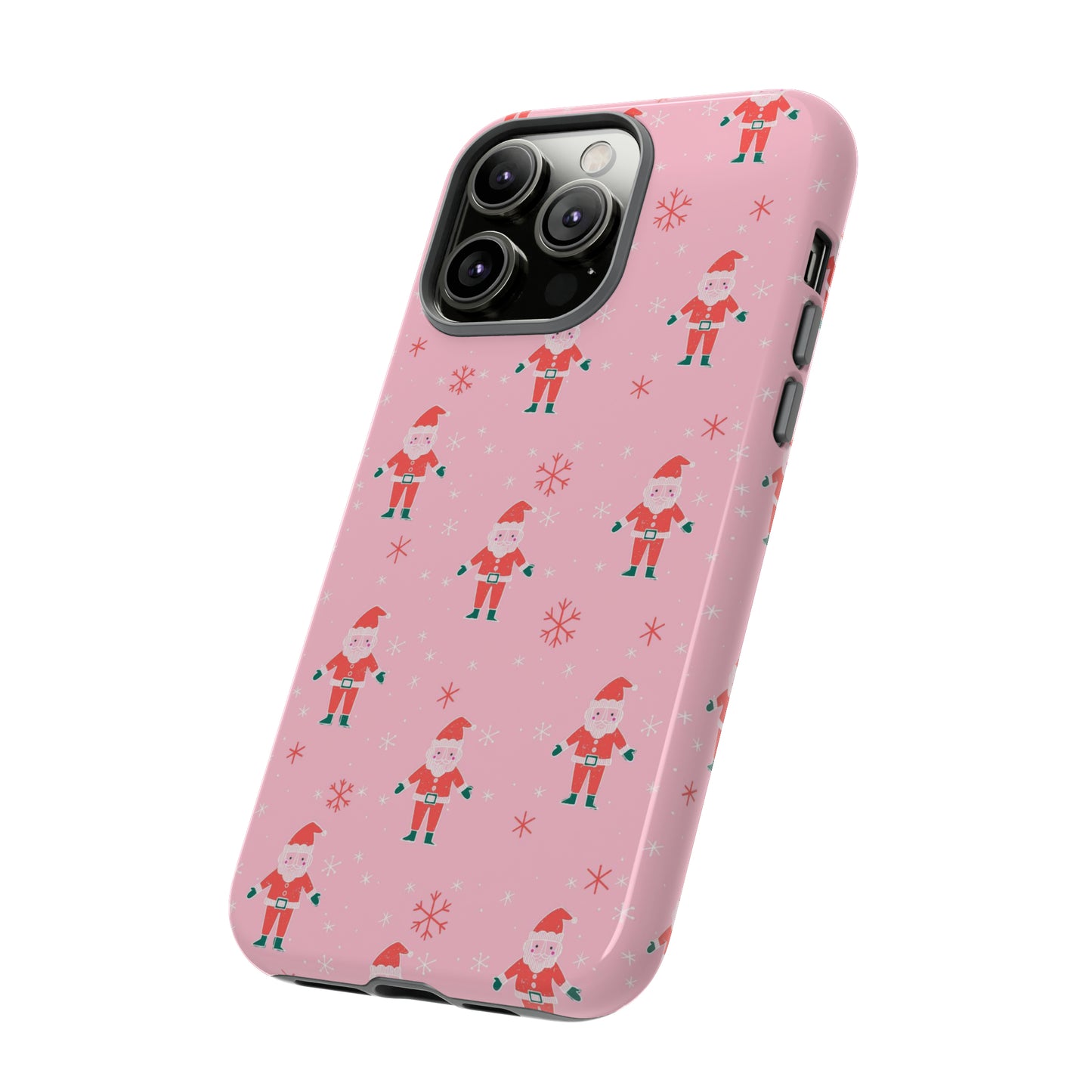 Pink Santa Pattern - iPhone Case