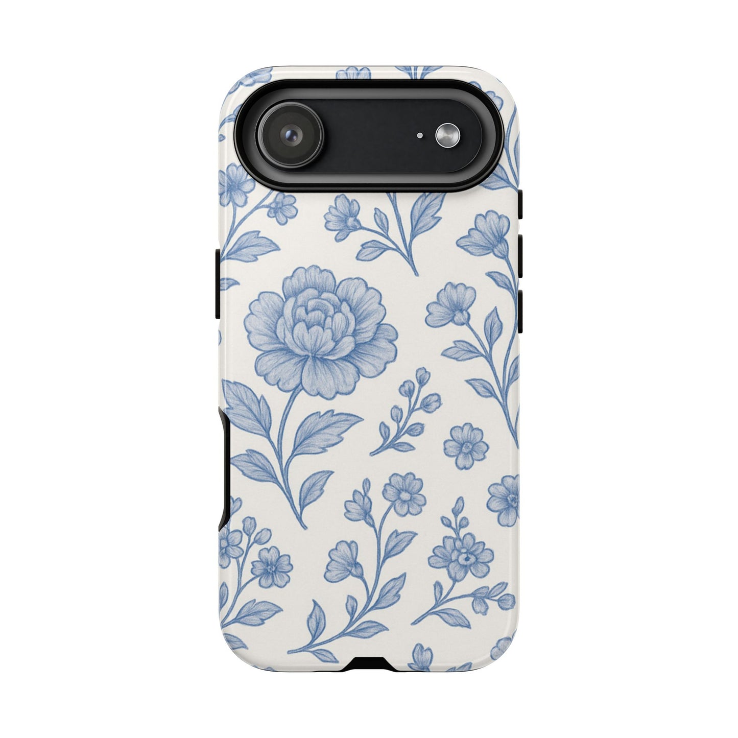 Blue Tea Vintage Florals - iPhone Case