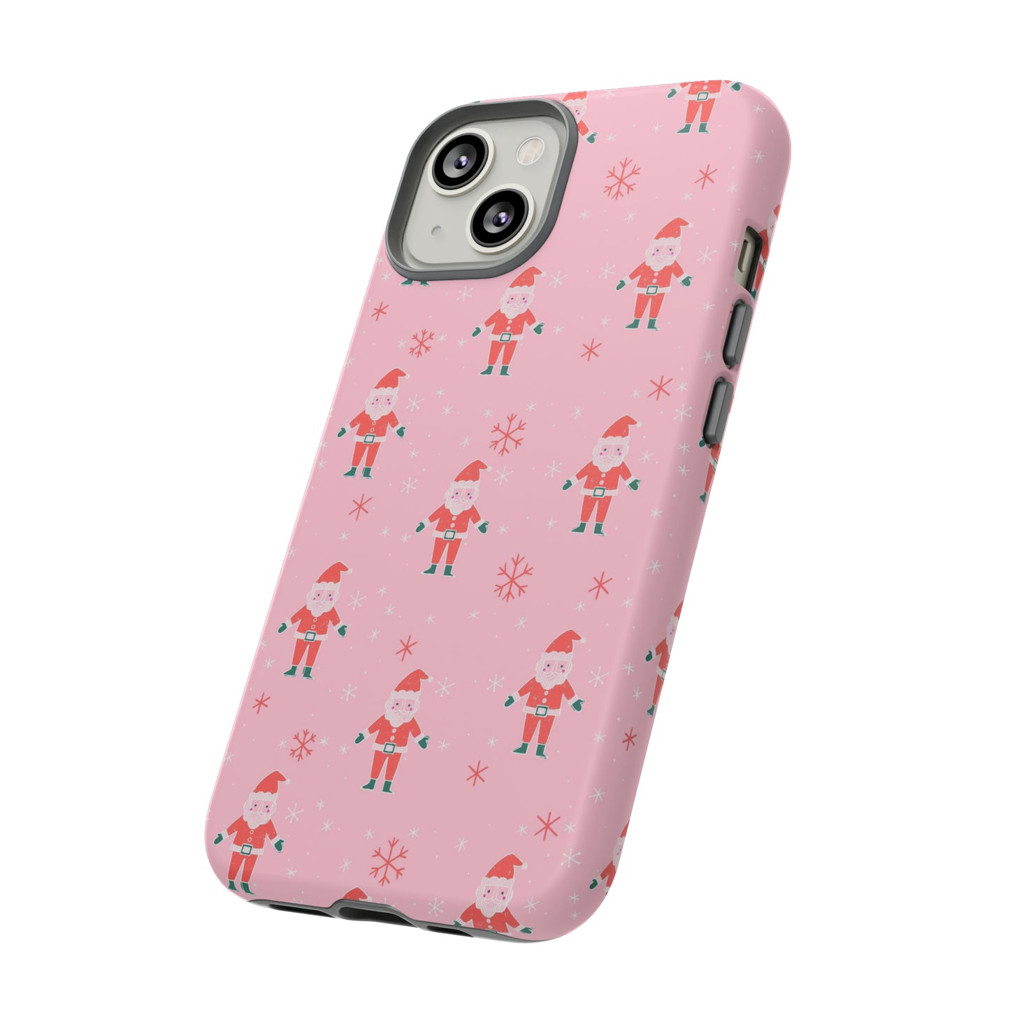 Pink Santa Pattern - iPhone Case