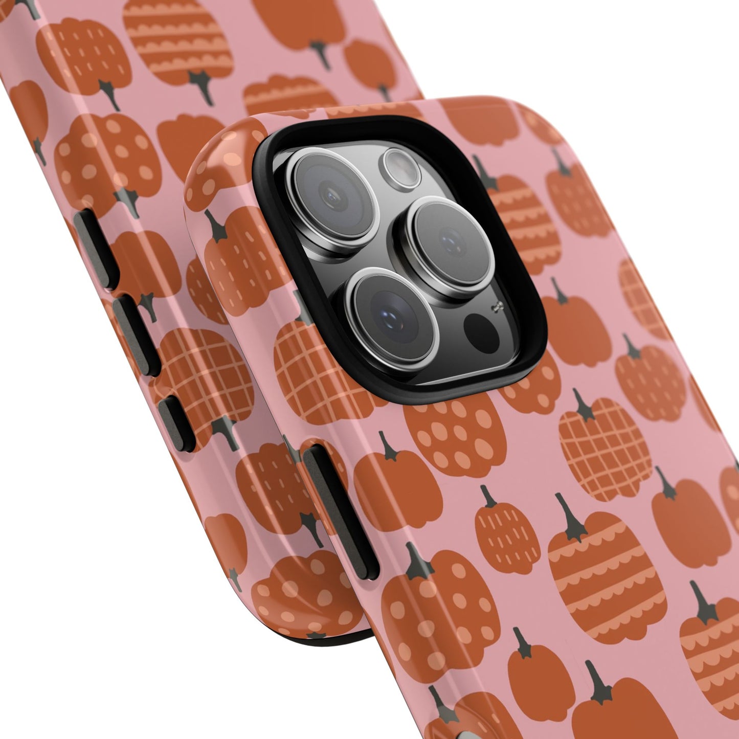 Fall Pumpkins with Pink Background - iPhone Case