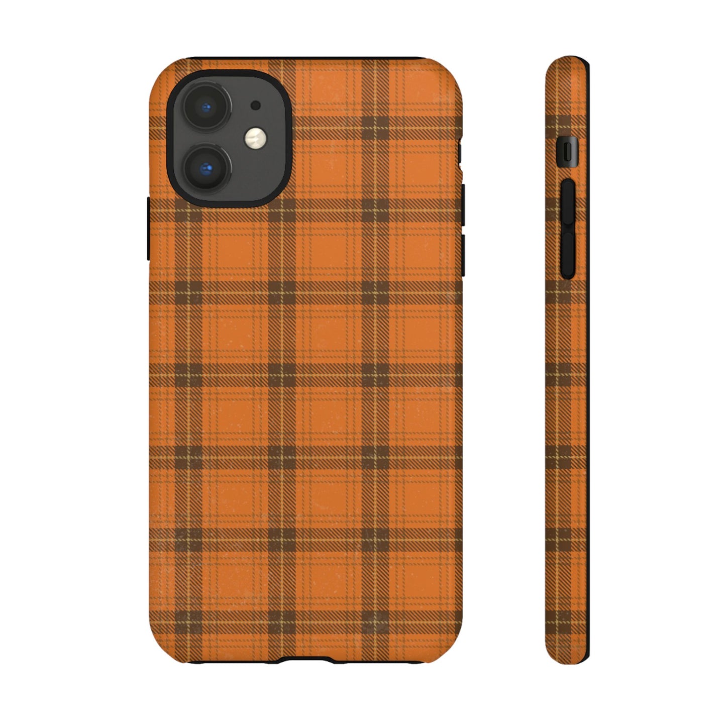 Autumn Orange Plaid - iPhone Case