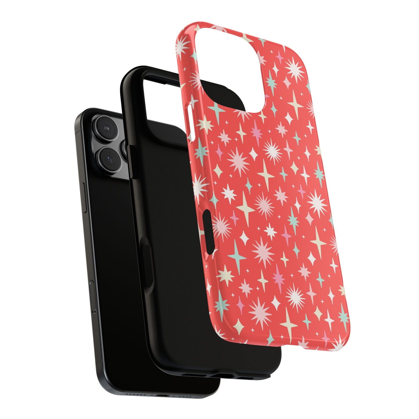 Red Christmas Stars - iPhone Case