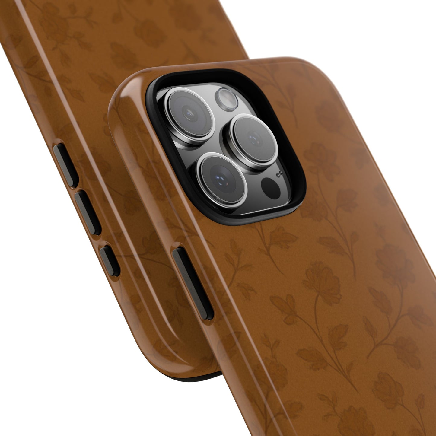 Copper Vintage Florals - iPhone Case